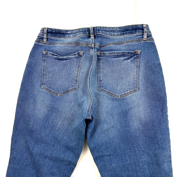 Loft Curvy Kick Crop Women's size 8 Medium Wash Blue Denim jeans - Picture 4 of 4